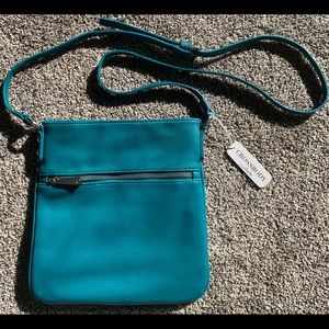 Charming Charlie Dark Teal/Silver Crossbody